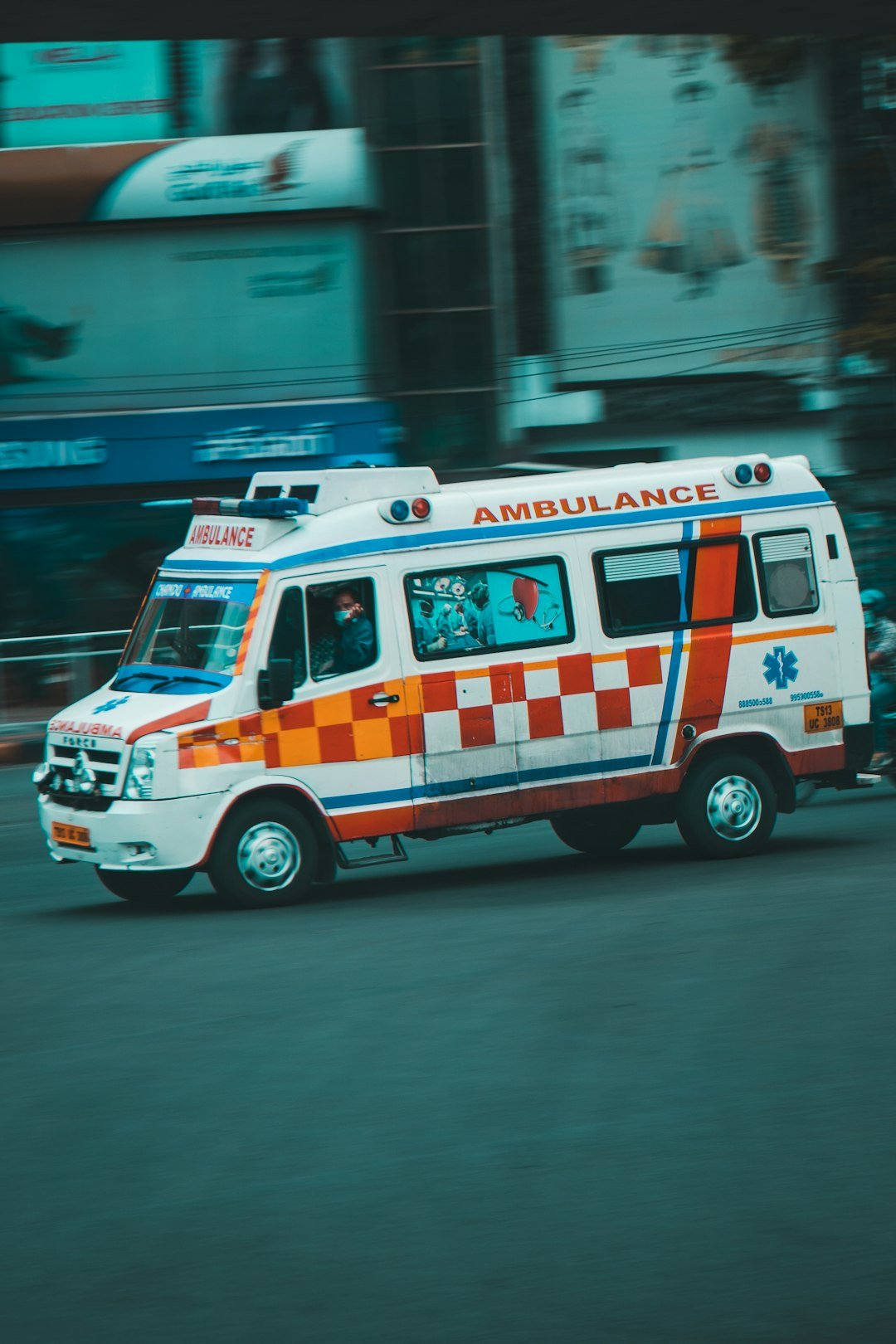 Ambulance for a medical emergency in Korea