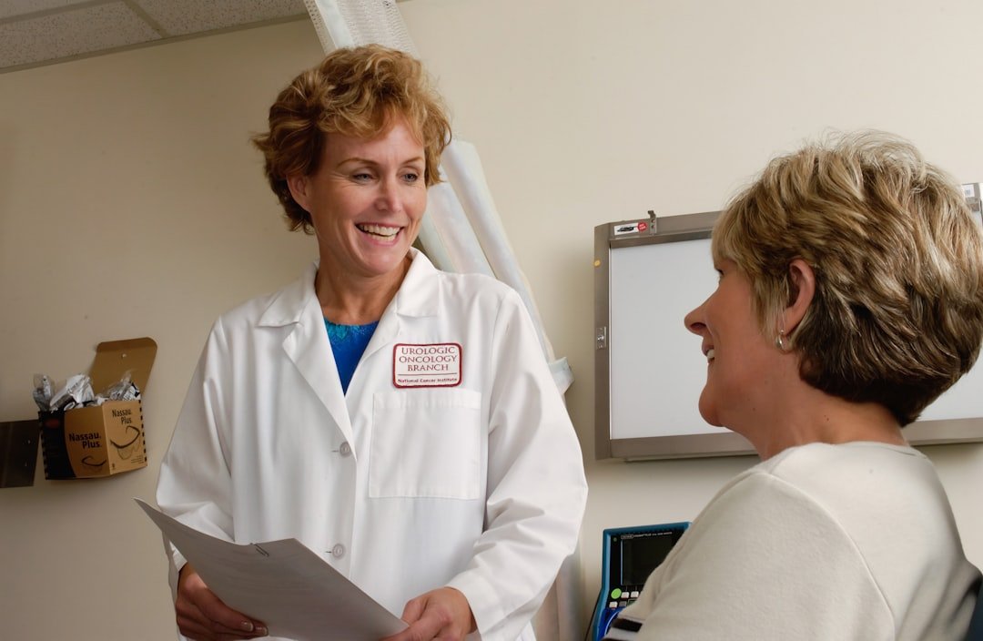 Foreign patient getting language help during a hospital consultation in Korea