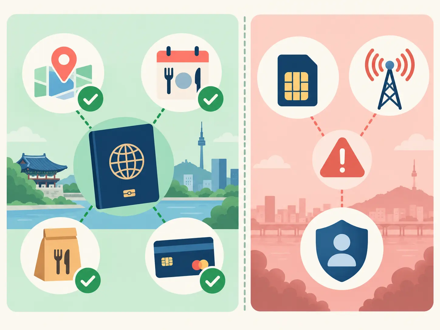 Comparison between passport verification and Korean mobile phone identity verification