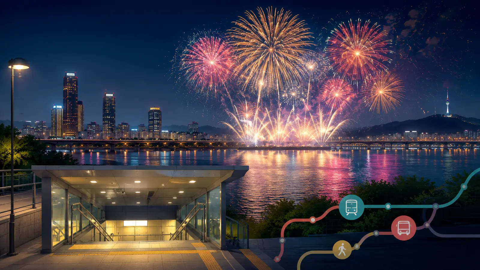 Seoul Fireworks Festival 2026: Best Subway Stations, Road Closures, and Exit Plan