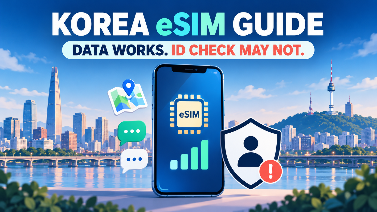 Korea travel eSIM guide explaining that data access and identity verification are different